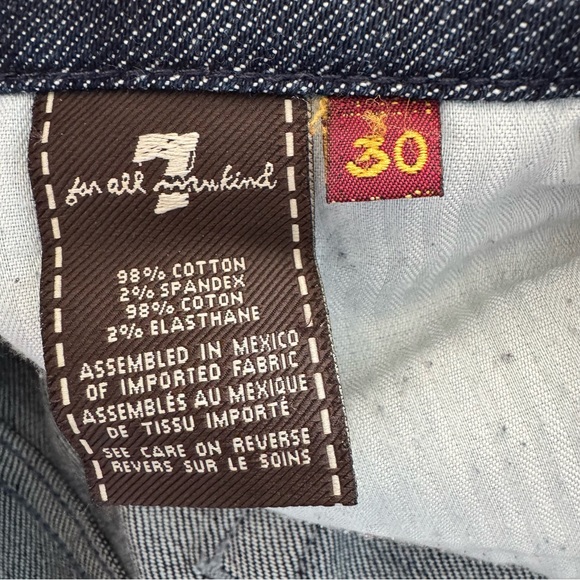 7 For All Mankind “A” Pocket Denim Bootcut Flare Dark Wash Jeans. Size 30 - Picture 4 of 14